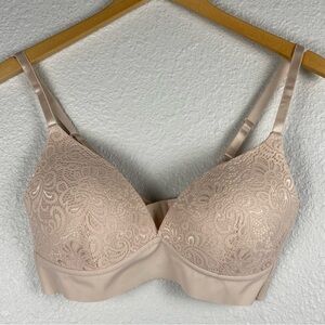 NWOT Prima Valentina feminine women lace bra size 36C light blush pink color